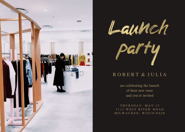 Launch party Grand Opening Invitation Template (Free) Greetings Island